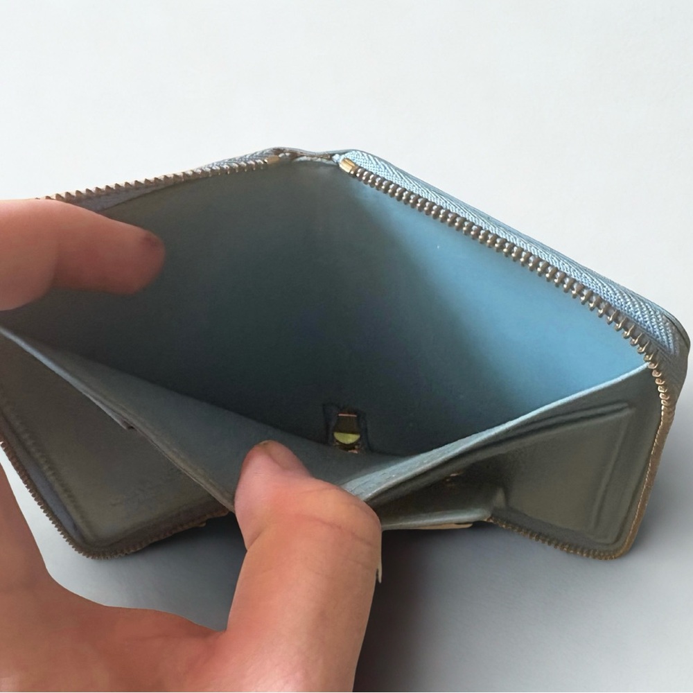 Louis Vuitton Green Blue Vernis Zip Coin Purse w/ Box & Card - Picture 5 of 8
